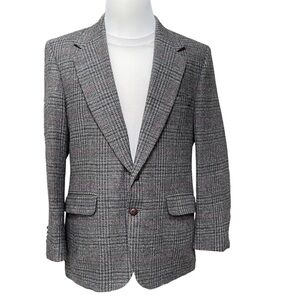 Vintage Two Button Wool Tweed Jacket/ Sport‎ Coats By Robert Stock Size: 42R